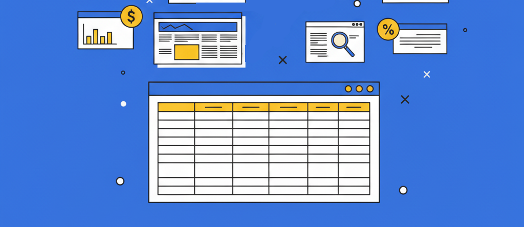 ilustração de uma tabela